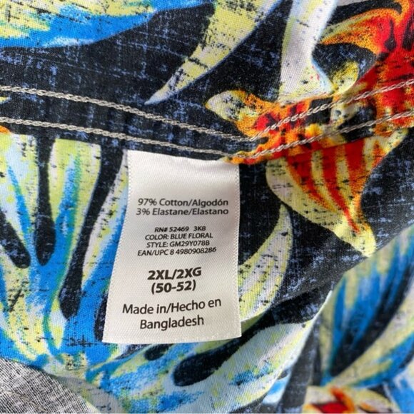 George Men’s Slim Fit Hawaiian Vacation Button Down - Picture 6 of 7